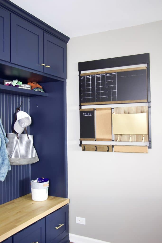 mudroom with calendar