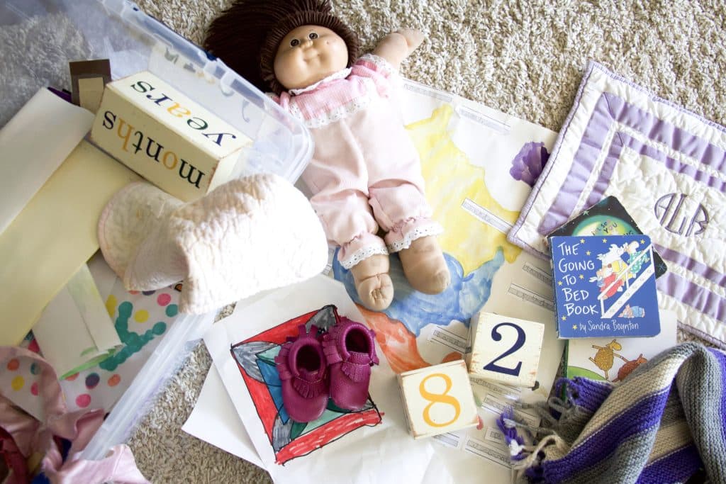 sentimental items lying on floor