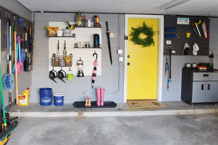 Professional organizer shares her tips for how to create effective garden tool storage using products from Lowe's Home Improvement Store! #organized #tools #garden