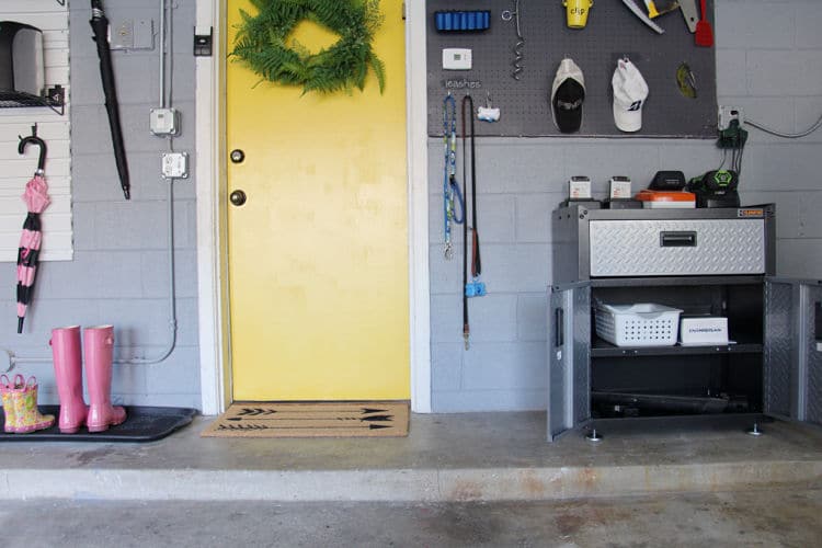 Professional organizer shares her tips for how to create effective garden tool storage using products from Lowe's Home Improvement Store! #organized #tools #garden