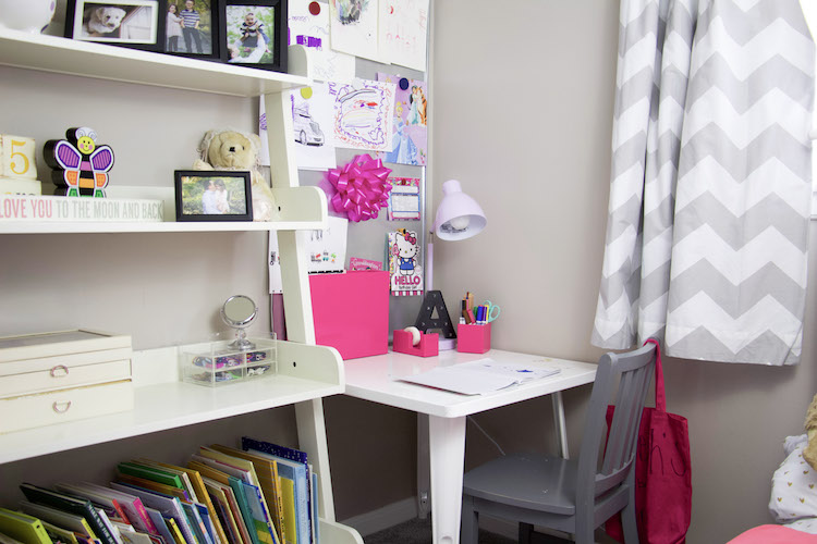 Learn how to set up a creation station with art supplies, paper, and tape that make it easy for kids to use and help develop fine motor skills. #organized #kids #art