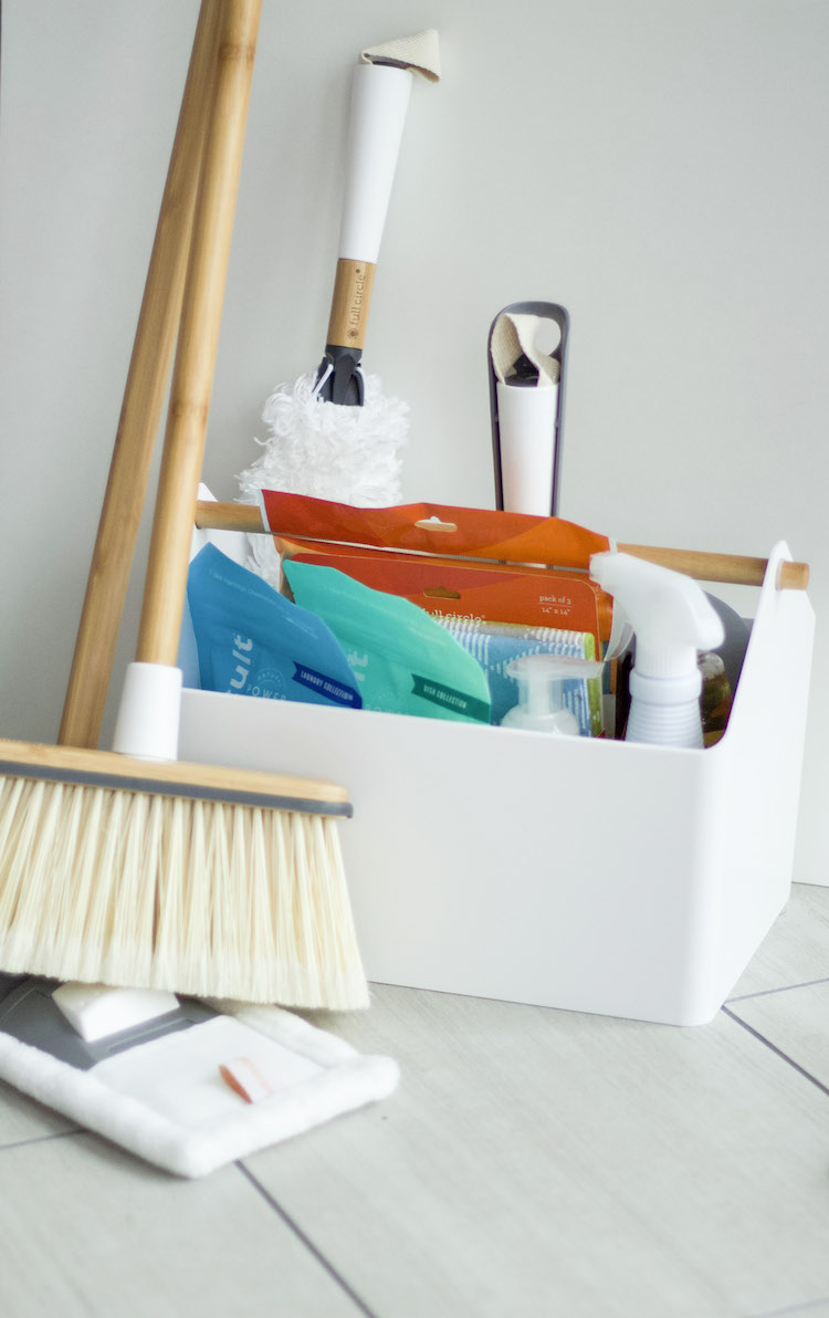 Learn tricks for cleaning your home daily with a free cleaning checklist. Favorite products are listed, along with ways to tackle some of those daunting tasks. #cleaning #cleaningcaddie #cleanhome