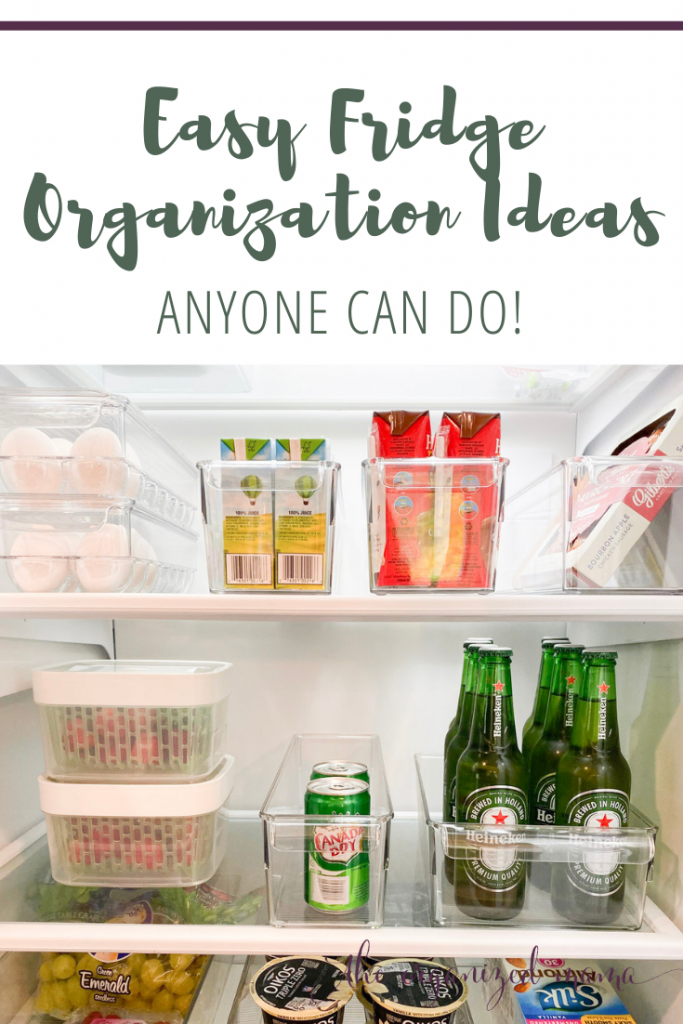 Easy fridge organization ideas anyone can do overly on fridge organized with bins and containers #fridge #organized