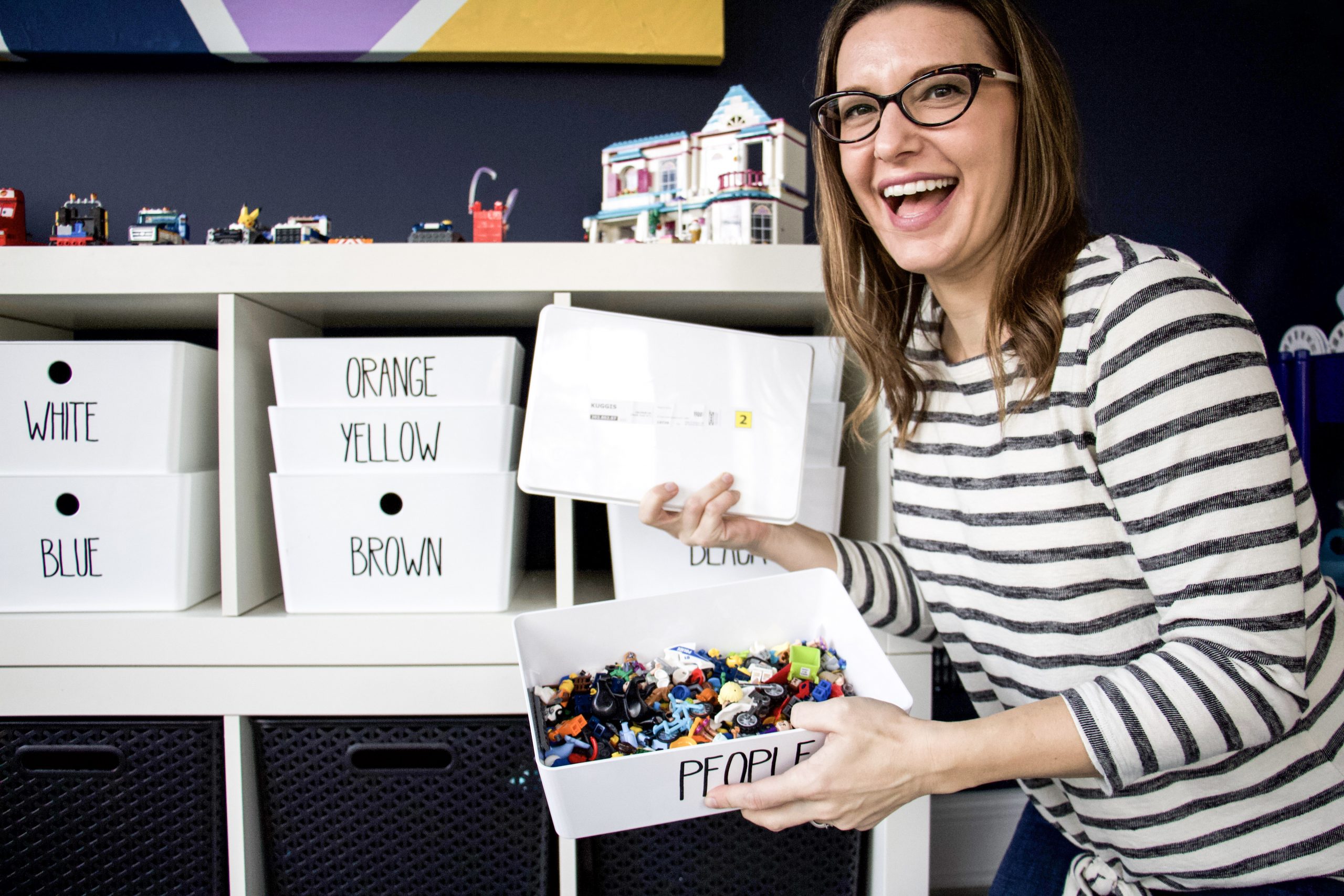 Add labels to teaching kids how to clean up