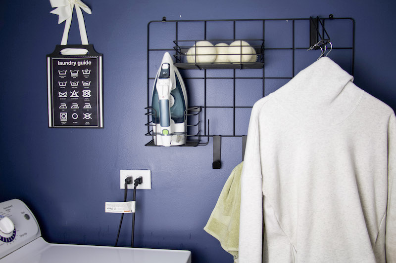 utilizing wall space in small laundry room jayce grid system