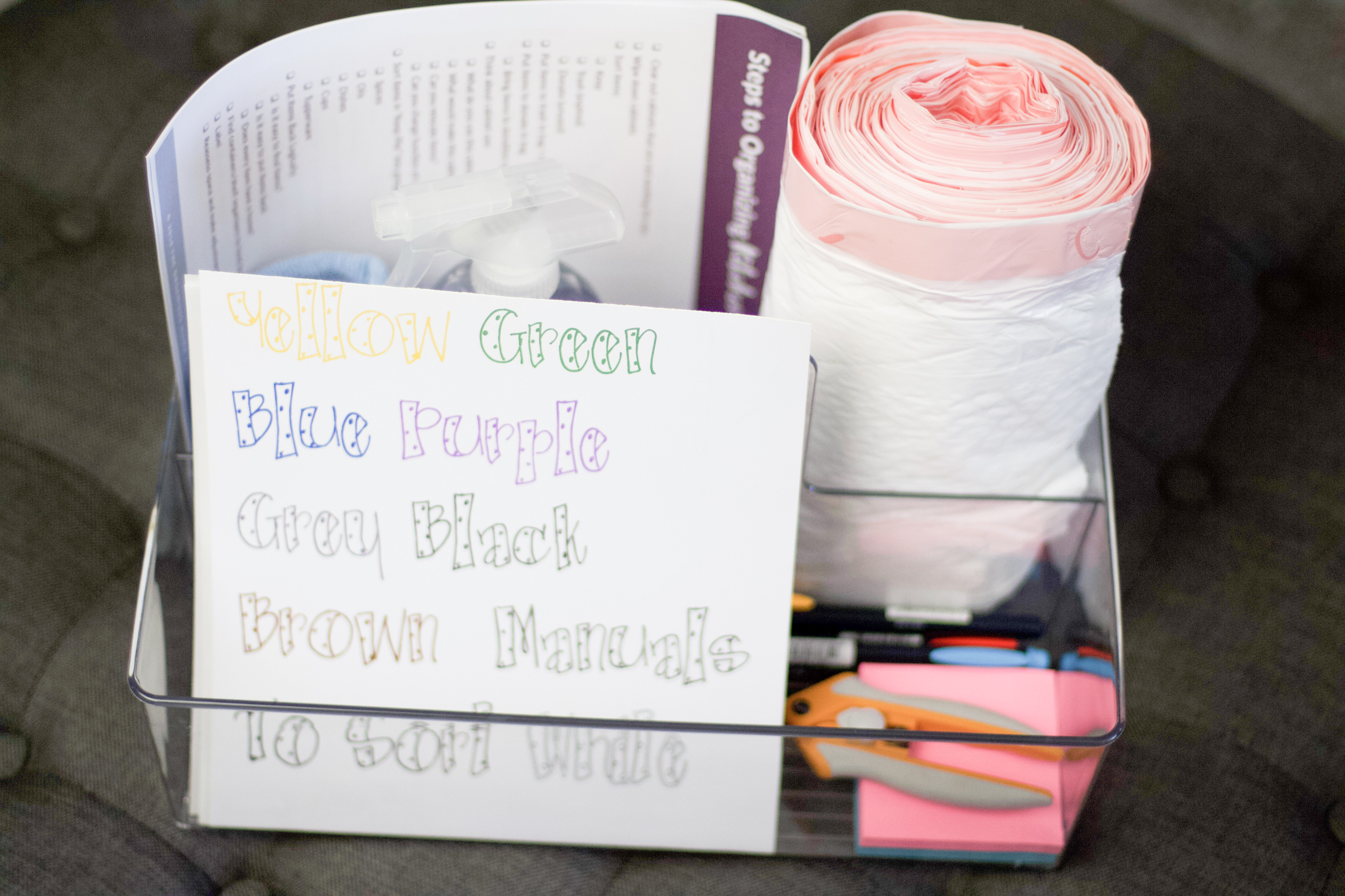 inside a declutter caddie