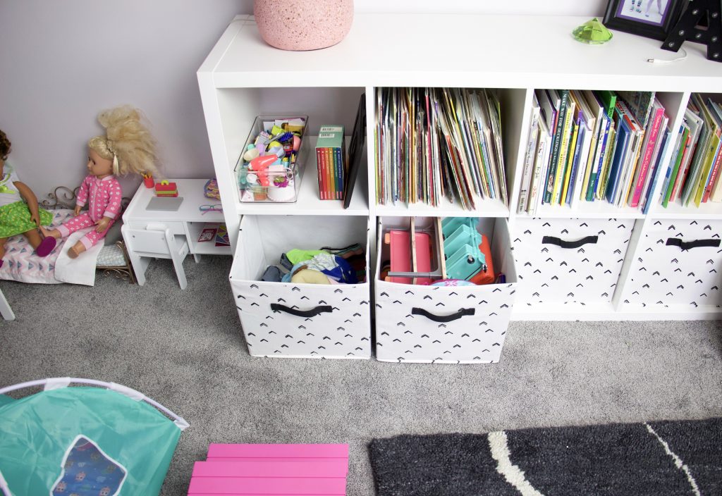 storage of oversized toys and food for american girl doll items