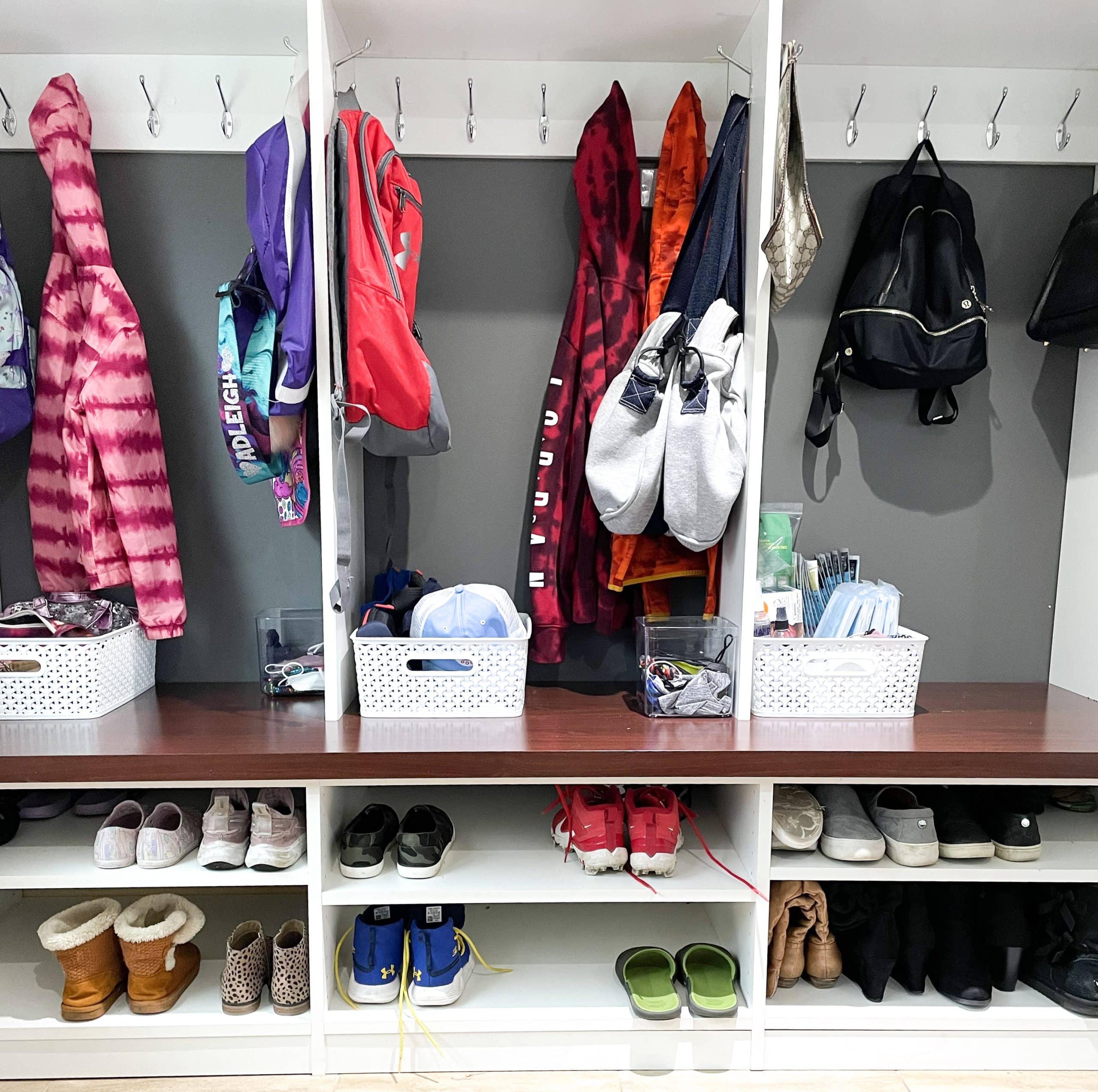 Declutter And Organize Cabinets For Mudroom - The Organized Mama, image size:2560x2546