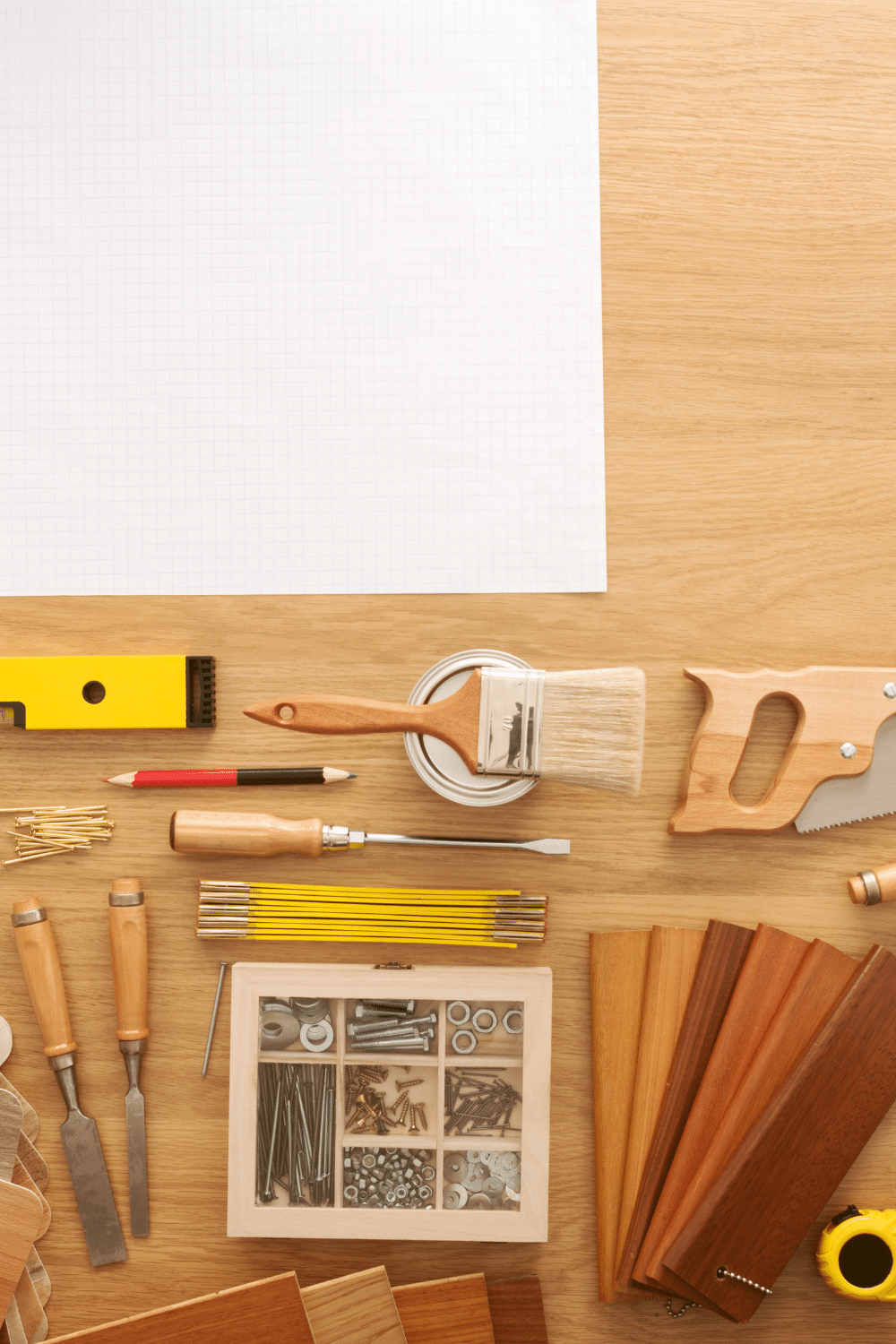 diy project with flatlay