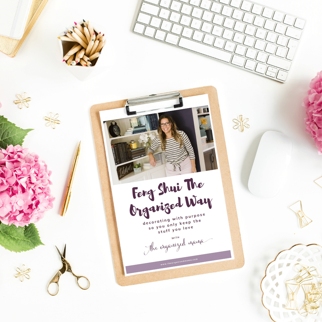 feng shui the organized way flatlay with flowers