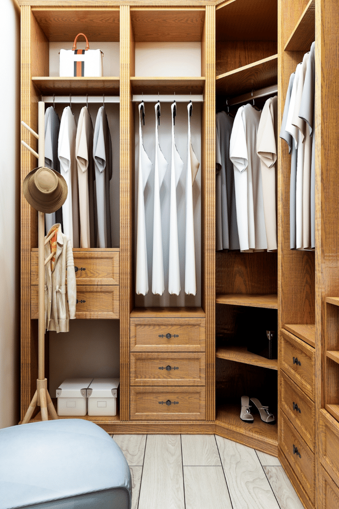 organise a walk-in wardrobe