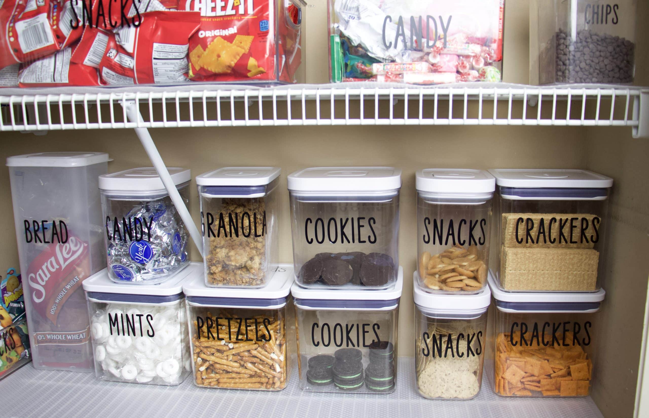 organized pantry with labels
