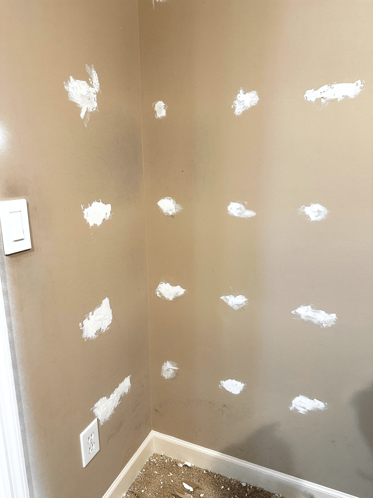 Patching holes in walk-in closet